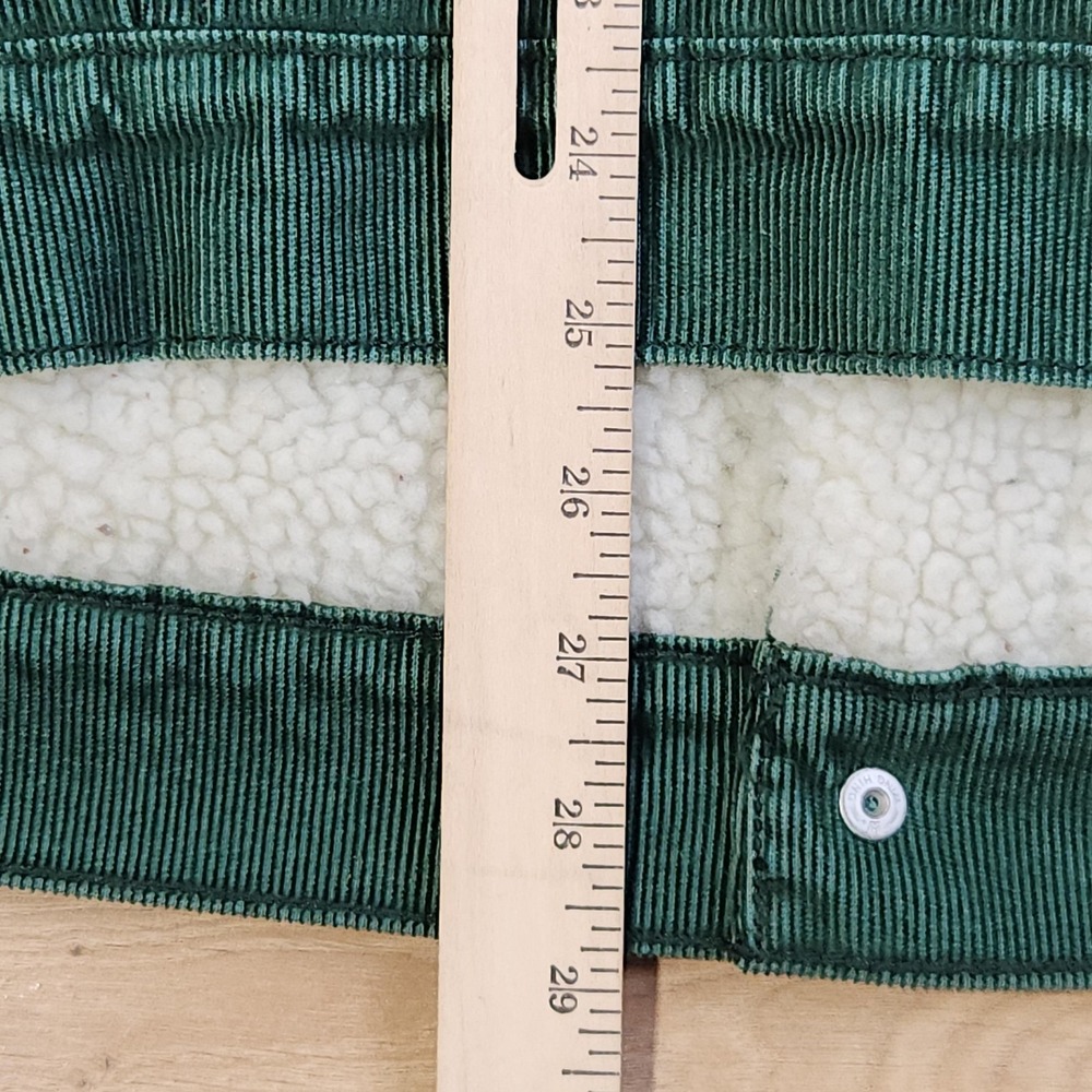 Levis Jacket Mens XL Green Corduroy Sherpa Lined Bomber Insulated Workwear - Picture 6 of 8